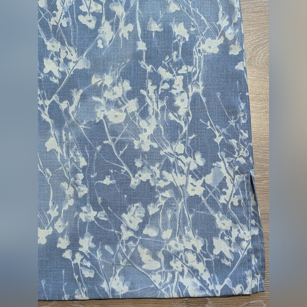 Vintage Women's Floral Blue and White Skirt Botanical Feminine Cottagecore Boho - Picture 2 of 9